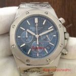 Replica Audemars Piguet Royal Oak Chronograph Stainless Steel Watch Blue 072914